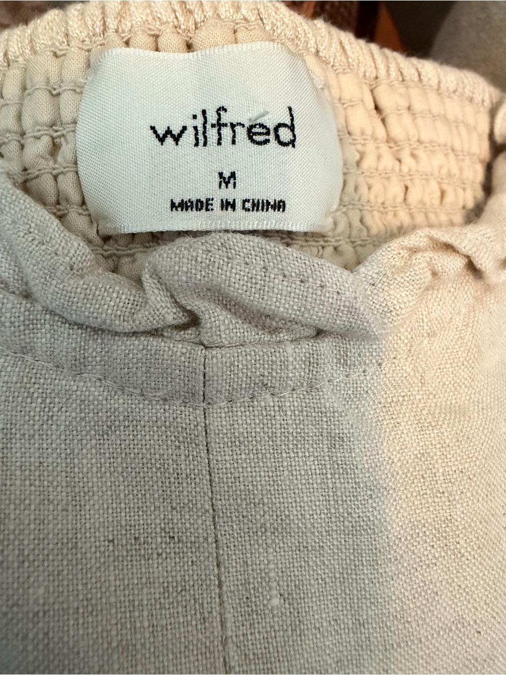 Wilfred Aritzia Linen Lyocell Puff Sleeve Crop Top Mini Skirt Set Size 4 M - Picture 16 of 16
